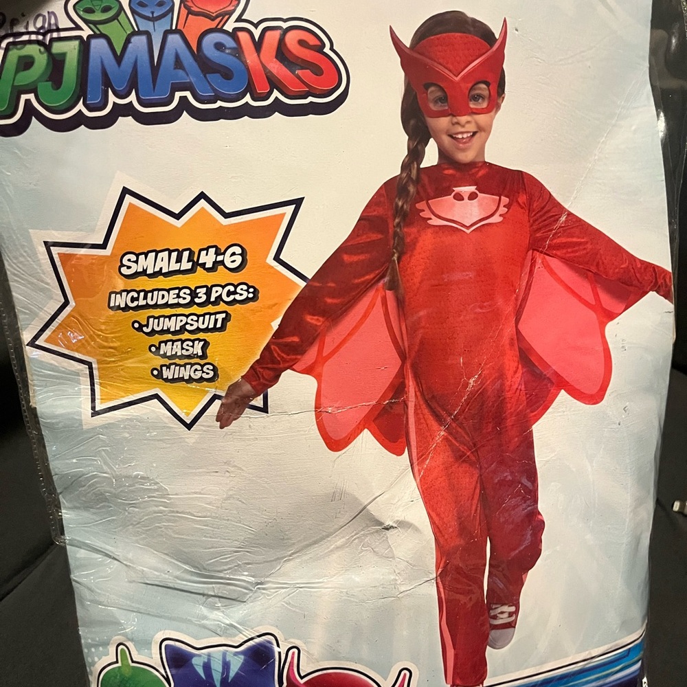 Red Kids Costume with Mask and Wings